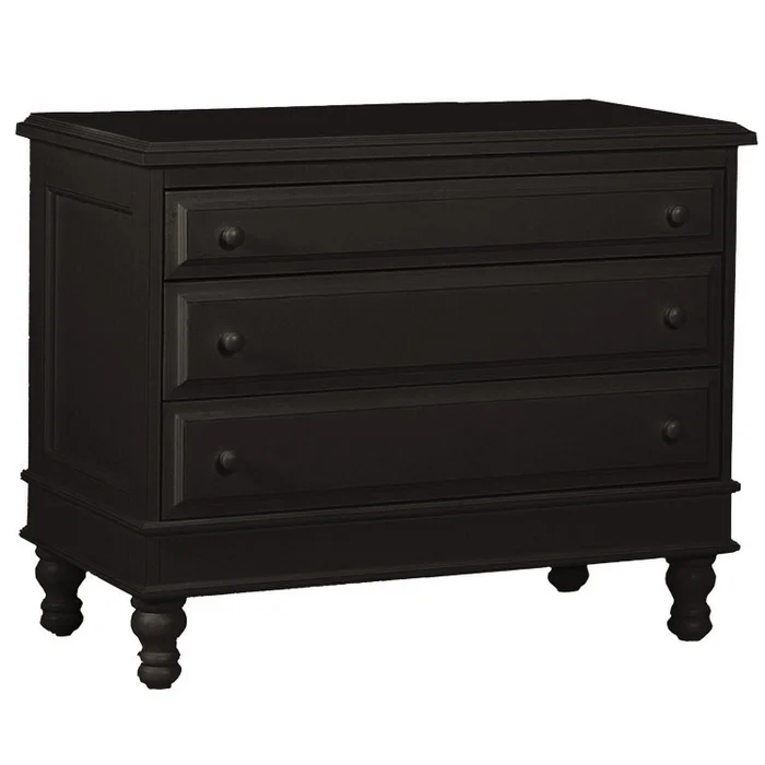 Alligator Monterey Collection 3 Drawer Dresser in Antique Black