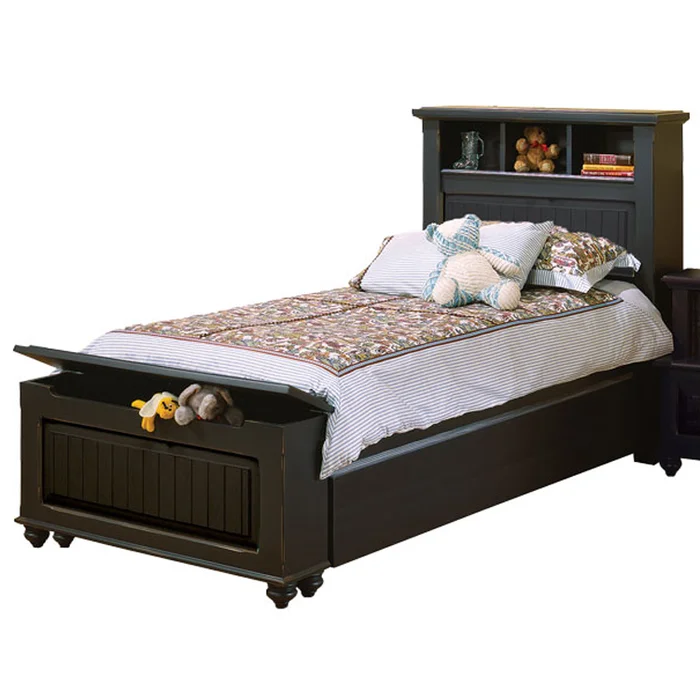 Alligator Treasures Collection Twin Bed in Antique Black