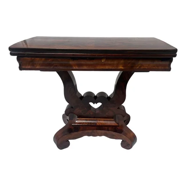 American Empire Mid 19th Century Mahogany Game Table