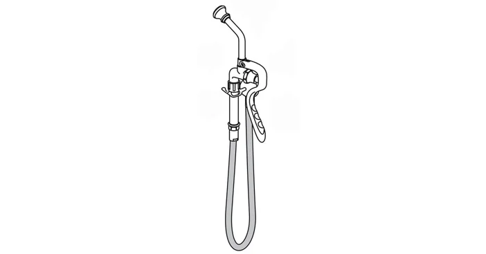 American Standard Bed Pan Cleanser with Vacuum Breaker, 10″ Spray End, 45″ Rubber Hose