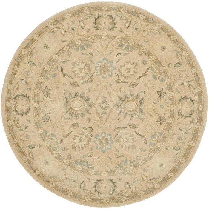 Anatolia Taupe/Blue Round Rug
