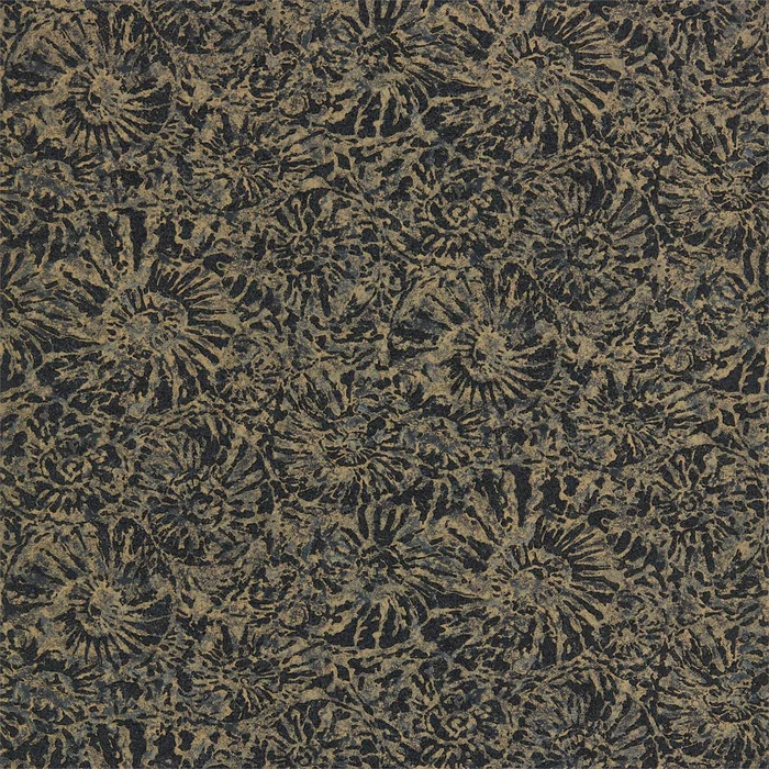 Anthology Ammonite Wallpaper – Charcoal/Brass – EANW112562 – Harlequin