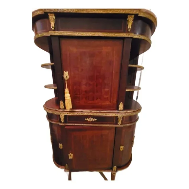 Antique Demilune / Half Moon Dry Bar Louis XVI Linke Style