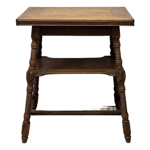 Antique English Oak Expanding Game Table