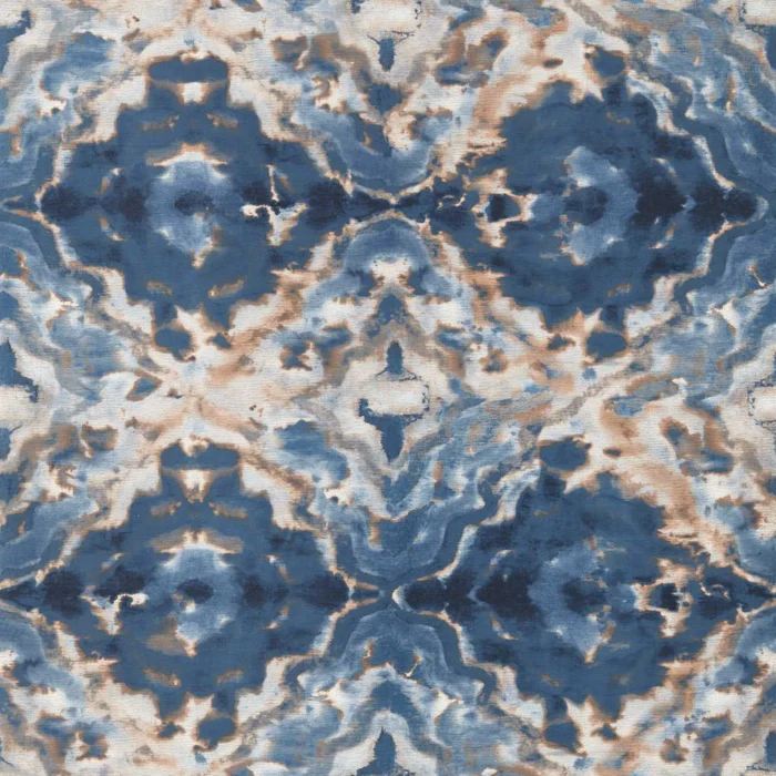 Aqueous Wallpaper – Midnight/Spice – Clarke & Clarke