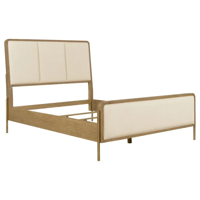 Arini Cream and Sand Wash California King Panel Bed