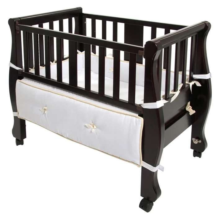 Arm’s Reach Concepts Sleigh Bed Co-Sleeper in Espresso