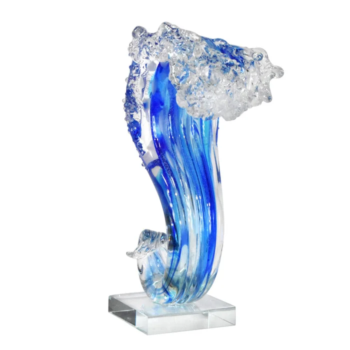 Art Glass Sculpture Wave Handcrafted Pacific Design Piece – Dale Tiffany Lamps