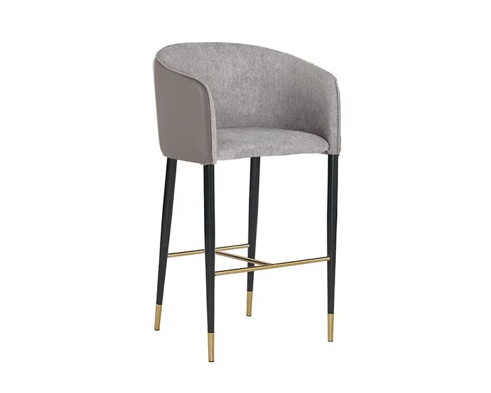 Asher Barstool – Flint Grey / Napa Taupe