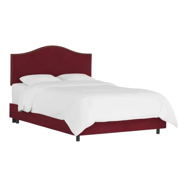Ashland Bed in Berry Classic Velvet, California King