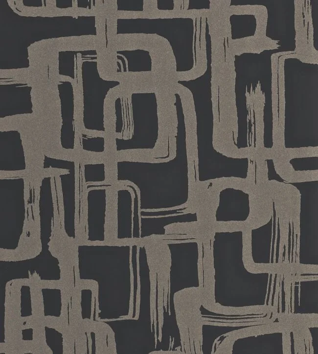 Asuka Wallpaper – Gold/Onyx – HMOW110906 – Harlequin