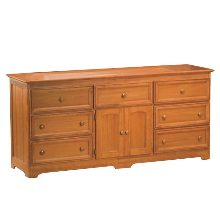 Atlantic Furniture Manhattan 7 Drawer Dresser in Light Cherry