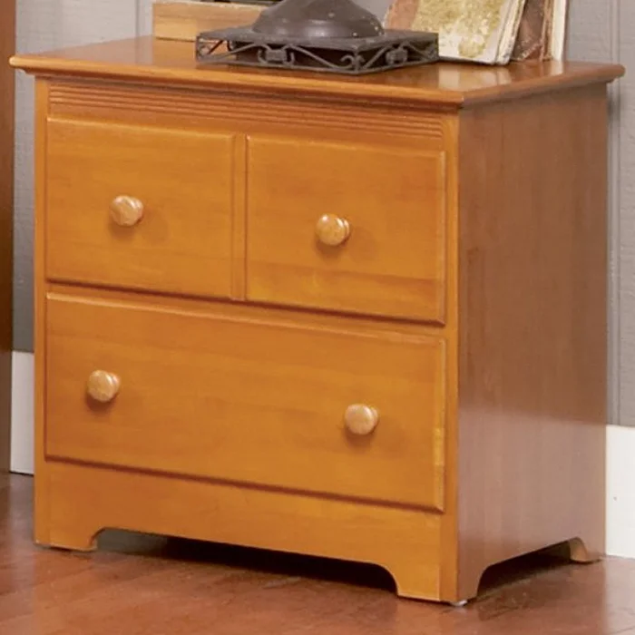 Atlantic Furniture Windsor 2 Drawer Night Stand in Caramel Latte