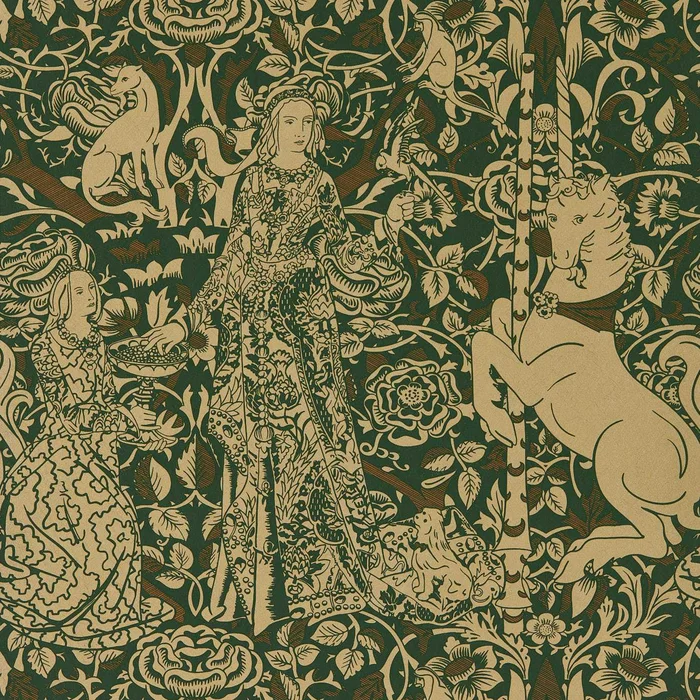 Aurelia’s Grail Wallpaper – Gobelin Green/Bronze – DGDW217297 – Sanderson