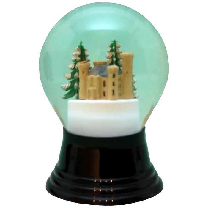 Austrian Handmade Snowglobe – Medium City Scene in Pine Forest