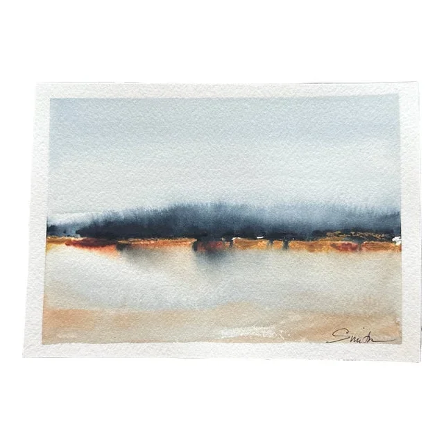 “Autumn Haze” Original Watercolor Landscape by Nancy Smith