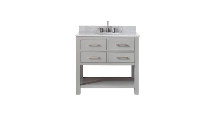 Avanity Brooks 36″ Free Standing Single Basin Vanity Set with Wood Cabinet and Vanity Top