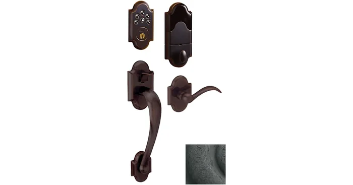 Baldwin Boulder Electronic Deadbolt with Included Boulder Handle and Featured Left Handed Lever