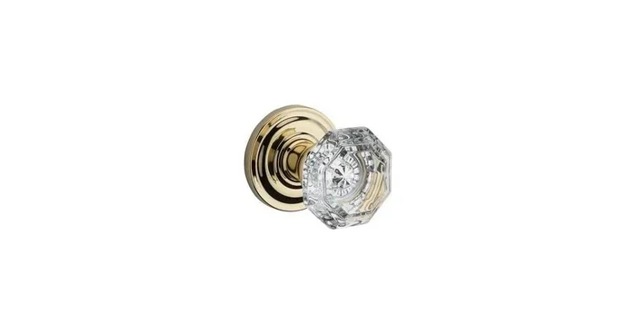 Baldwin Crystal Privacy Door Knob with Round Rose
