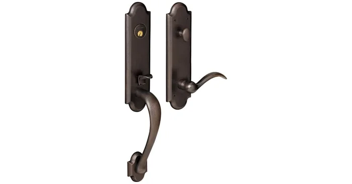Baldwin Left Handed Boulder Dummy Set Sectional Handleset with Beavertail Interior Lever
