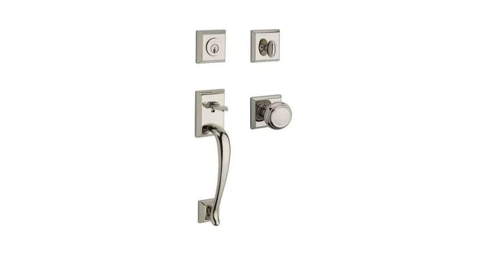 Baldwin Napa Sectional Single Cylinder Keyed Entry Handleset with Interior Traditional Knob