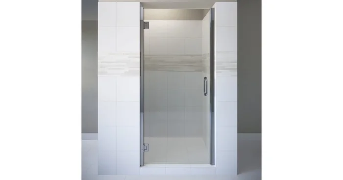 Basco Coppia 72″ High x 27-9/16″ Wide Hinged Frameless Shower Door with AutoGlideXP Clear Glass
