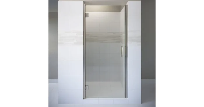 Basco Coppia 72″ High x 35-9/16″ Wide Hinged Frameless Shower Door with Clear Glass