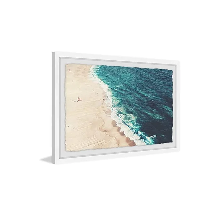 Beach Landscape Framed Painting Print of Nazare Portugal – Marmont Hill