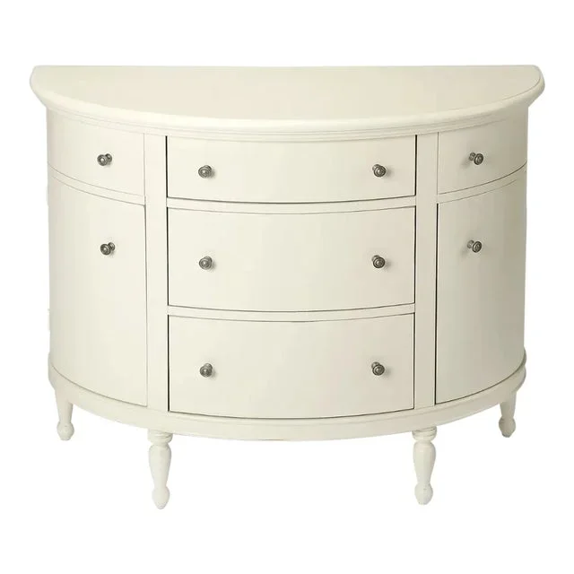 Bedford Demilune Console Table, White