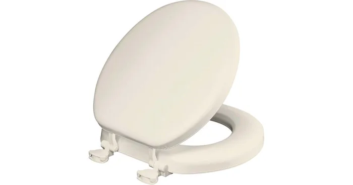 Bemis Eden Round Closed-Front Cushioned Vinyl Soft Toilet Seat and Lid