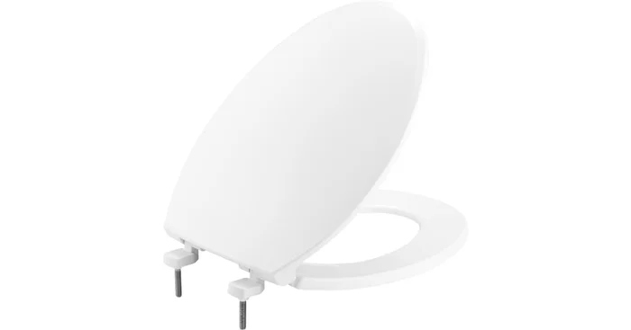 Bemis Elongated Hospitality Plastic Closed-Front Toilet Seat and Lid