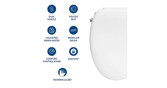Bemis Haven Elongated Adjustable Bidet Seat