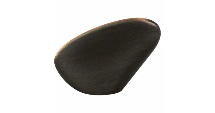 Berenson Vibrato 1-11/16 Inch Designer Organic Oblong Disk Cabinet Knob / Drawer Knob with Grip Base