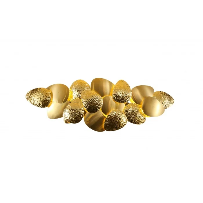 Bethel A GOLD STAINLESS STEEL PETAL WALL SCONCE