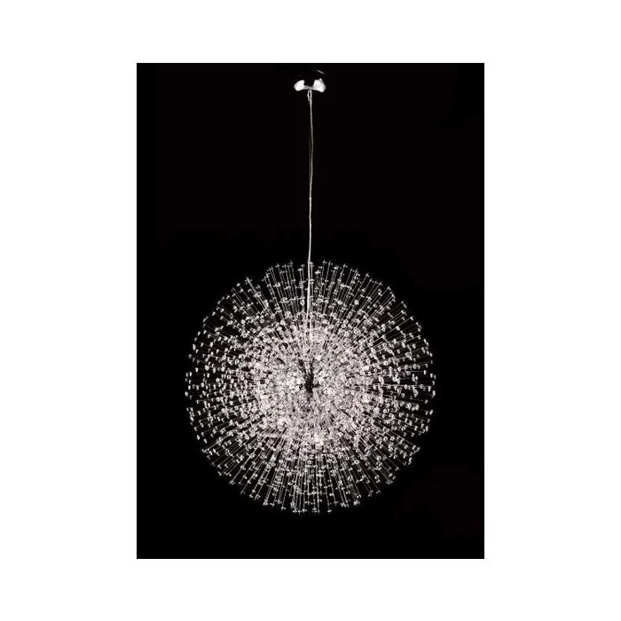 Bethel International Clear Crystal Beaded Sputnik Chandelier with Chrome Hardware – Size:D35″ x H35″