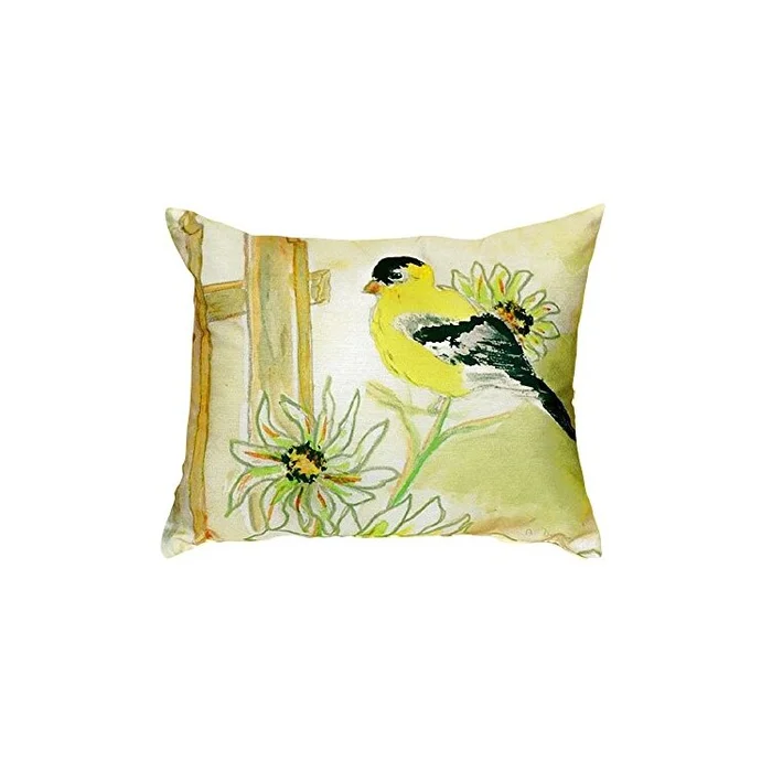 Betsy’s Goldfinch No Cord Pillow 16×20