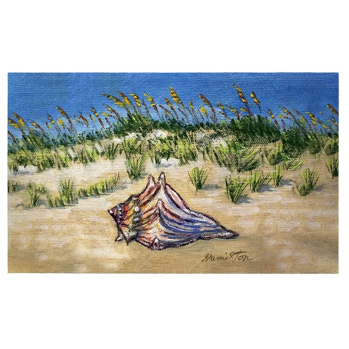 Betsy Drake Interiors Conch Found Door Mat 30×50