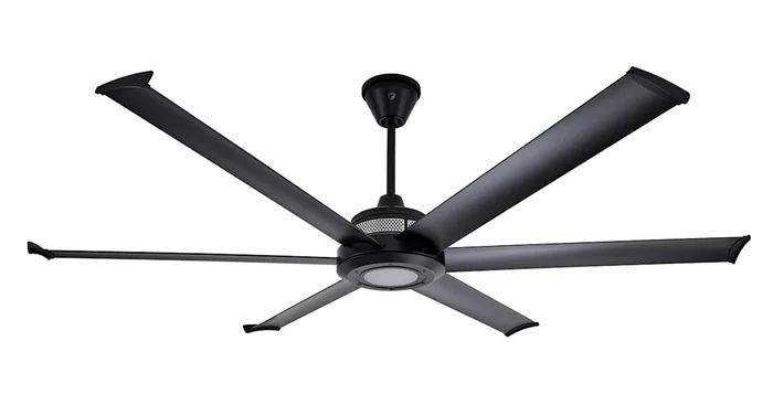 Big Ass Fans Mammoth 72″ Cross Bolt Mount 6 Blade Indoor / Covered Outdoor Smart LED Ceiling Fan with Remote Control