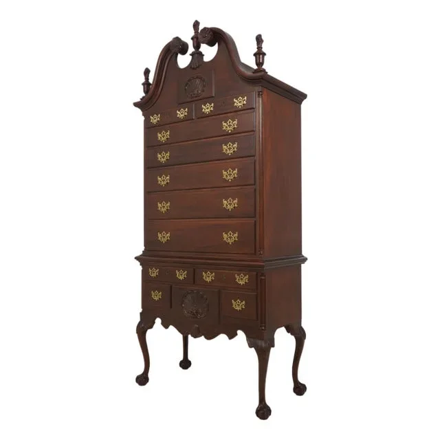Biggs Kittinger Chippendale Ball & Claw Mahogany Highboy