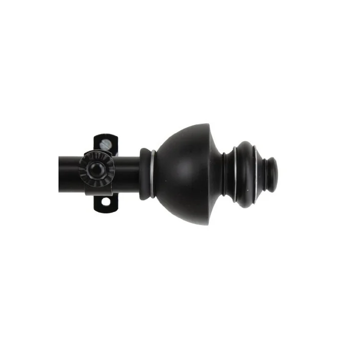 Black 13/16 inch Curtain Rods for Windows and Doors (66 – 120) – Rod Desyne