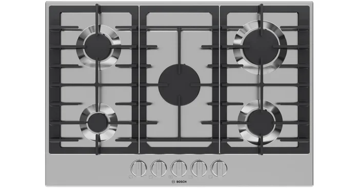 Bosch 300 Series 30 Inch Wide 5 Burner Natural Gas Cooktop with FlameSafe