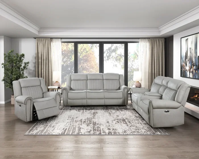 Brennen Mist Power Double Reclining Living Room Set