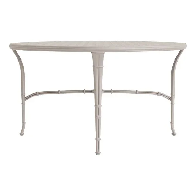 Brown Jordan Calcutta 54″ Round Cast Top Dining Umbrella Table, Dove frame