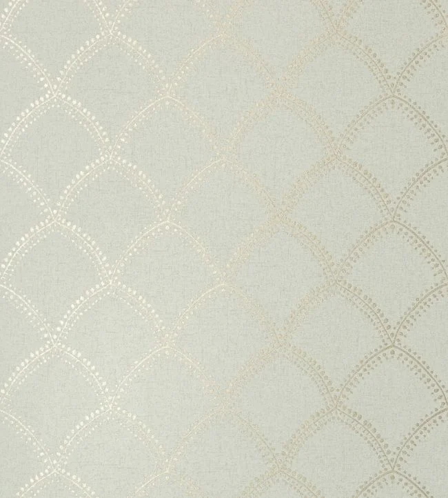 Burmese Wallpaper – Metallic on Aqua – AT7908 – Anna French