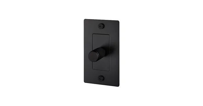 Buster + Punch Modern Industrial Single 15 Ampere Luxury LED Dimmer Light Switch with Diamond Knurled Knob