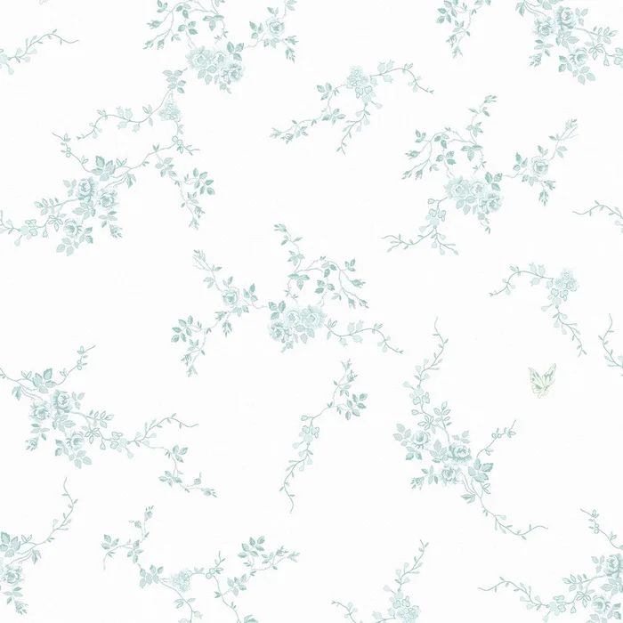 Butterflies Wallpaper – Duck Egg