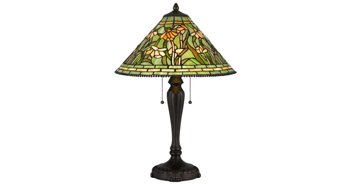 Cal Lighting Milwood 2 Light 24″ Tall Tiffany Table Lamp
