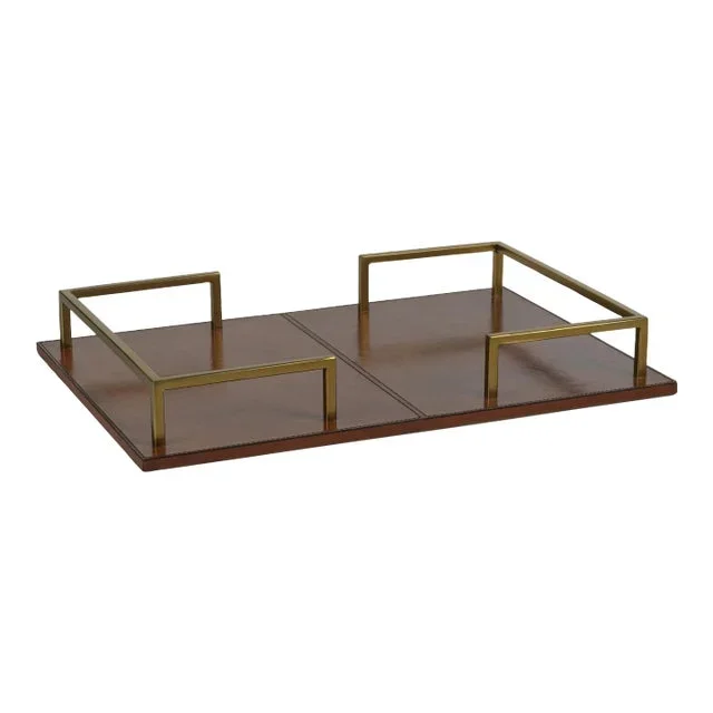 Chadwell 22″ Long Leather Bar Tray