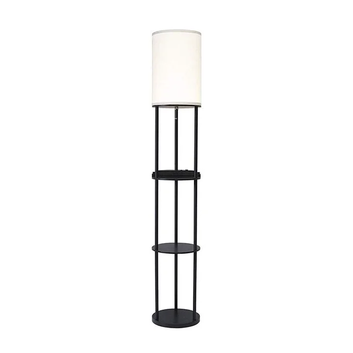 Charging Station Shelf Floor Lamp with USB Ports and Reading Light – Adesso