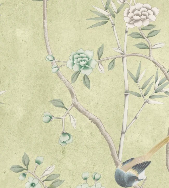 Chinoiserie Onism Fabric – Olive Green